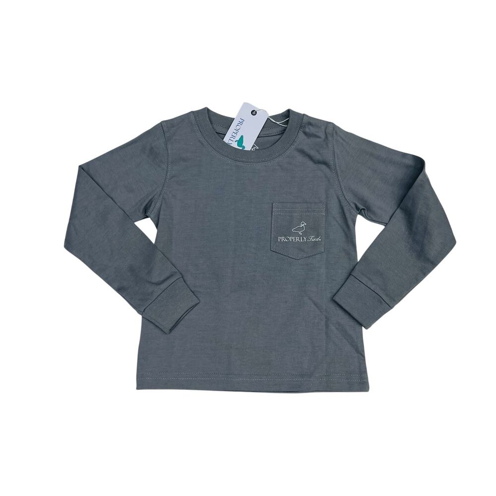 NWT Properly Tied YL (14-16) Bayou Gator in Battleship Grey